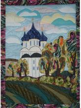 Панно изображает Рождественский собор города Суздаль.