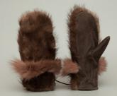 Варежки «Лесная братва» - это выгодное сочетание меха норки и меха песца.